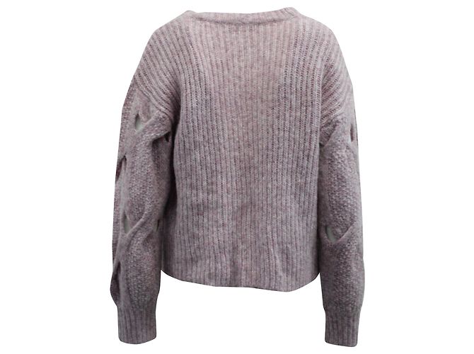 Jonathan Simkhai Reagan Cardigan aus rosa Wolle Braun Pink - Ansicht 3