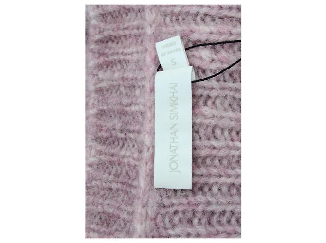 Jonathan Simkhai Reagan Cardigan aus rosa Wolle Braun Pink - Ansicht 4