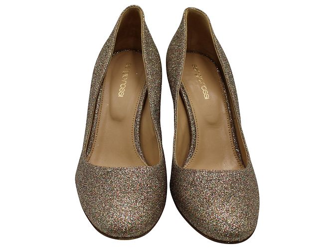 Décolleté Sergio Rossi Glitter in Pelle Multicolor Stampa python - vista 2