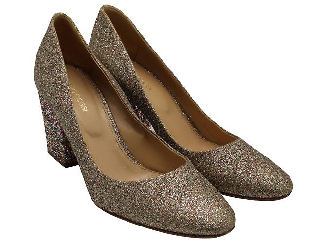 Décolleté Sergio Rossi Glitter in Pelle Multicolor Stampa python - vista 3