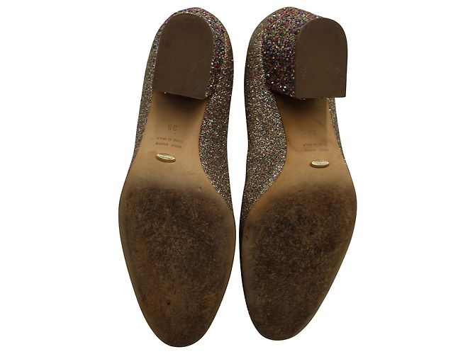 Décolleté Sergio Rossi Glitter in Pelle Multicolor Stampa python - vista 6