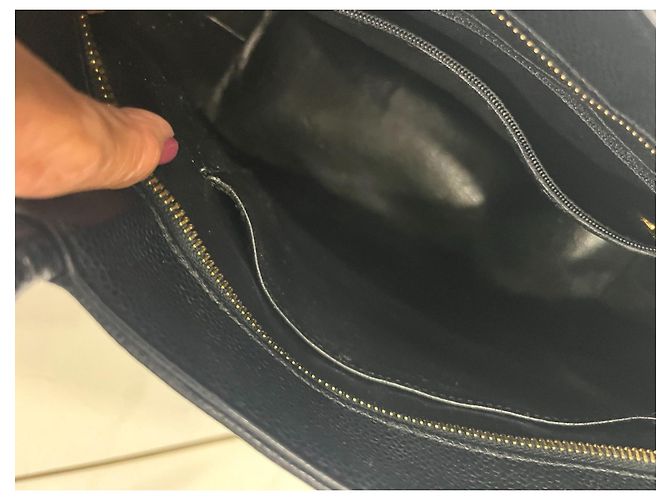 Chanel Kaviar-Medaillon-Tasche Schwarz - Ansicht 5