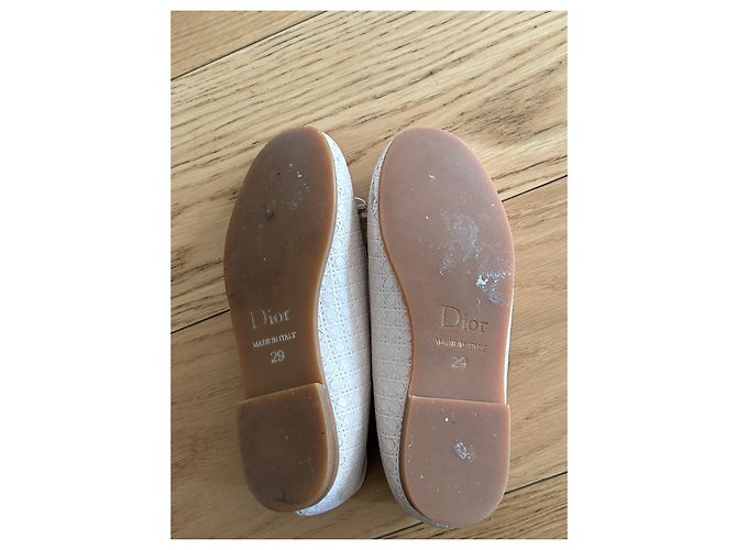 Baby Dior bailarinas de piel rosa pastel - vista 6