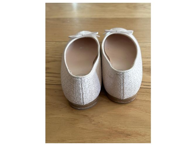 Baby Dior bailarinas de piel rosa pastel - vista 7