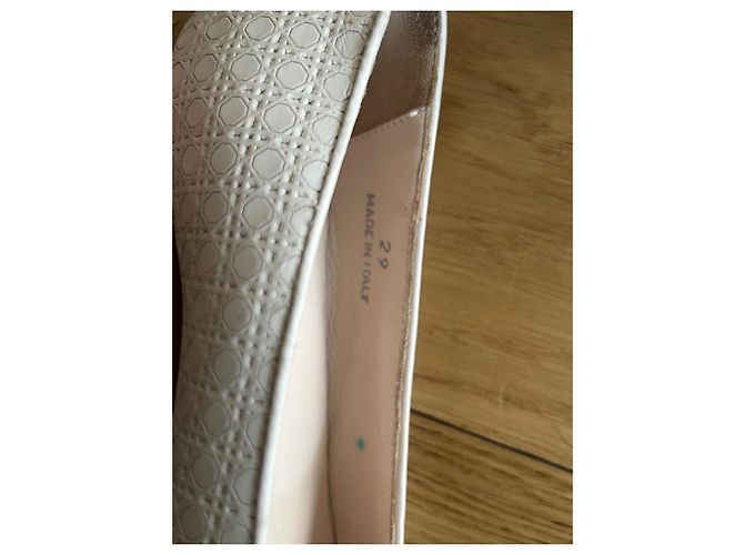 Baby Dior bailarinas de piel rosa pastel - vista 8