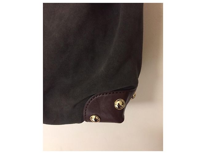 Borsa Michael Kors in camoscio kaki Cachi - vista 3