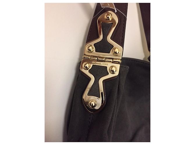 Borsa Michael Kors in camoscio kaki Cachi - vista 5