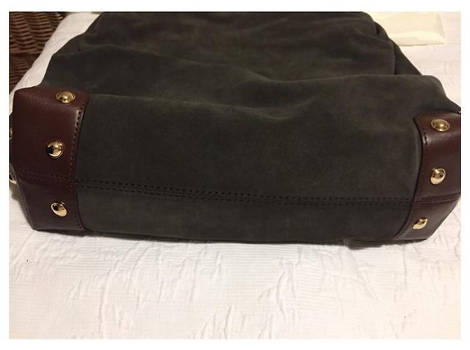 Borsa Michael Kors in camoscio kaki Cachi - vista 8