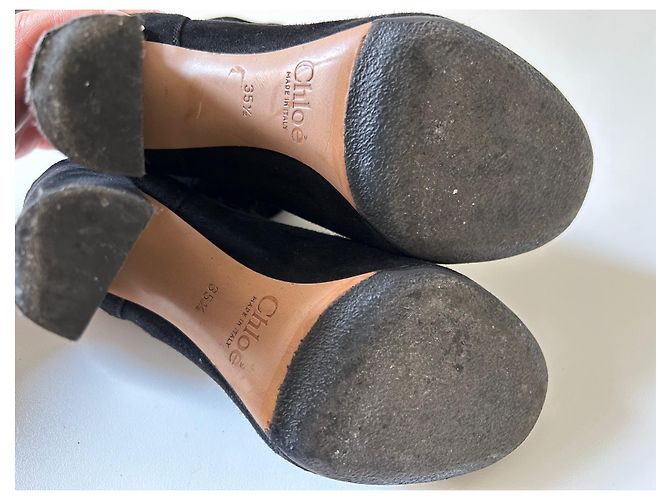 Stivaletti Chloé in camoscio nero - vista 5