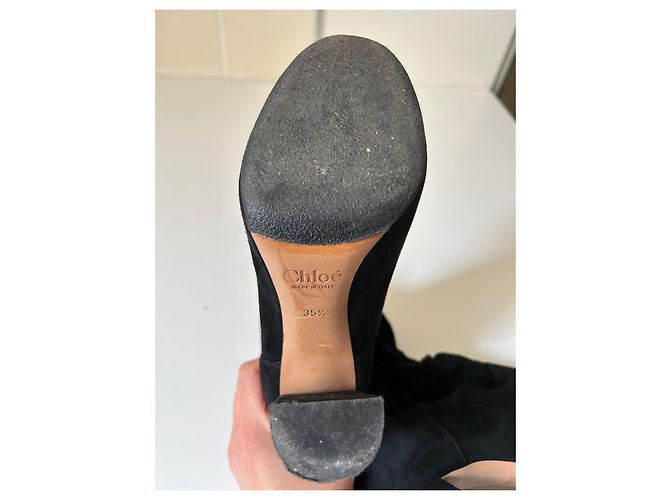 Stivaletti Chloé in camoscio nero - vista 6