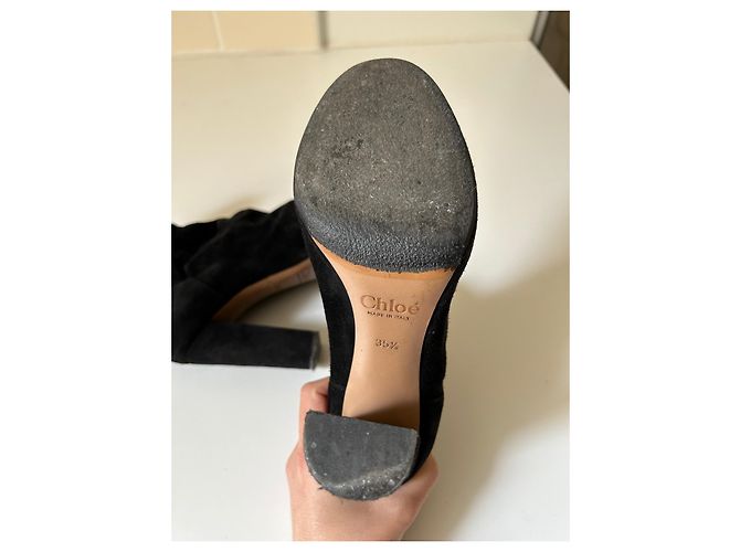 Stivaletti Chloé in camoscio nero - vista 7