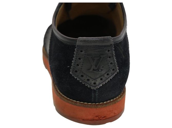 LOUIS VUITTON Schuhe Wildleder 6M Schwarz LV Auth 39347 - Ansicht 10