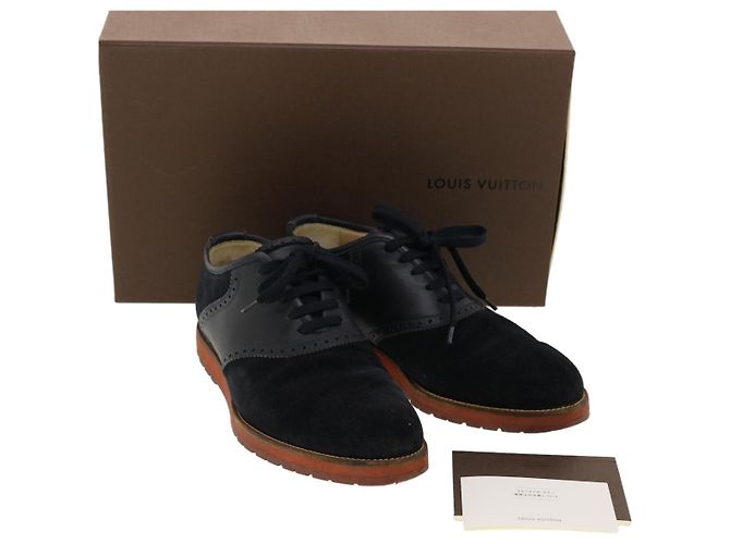 LOUIS VUITTON Schuhe Wildleder 6M Schwarz LV Auth 39347 - Ansicht 14