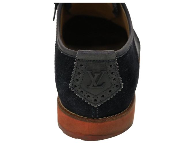 LOUIS VUITTON Schuhe Wildleder 6M Schwarz LV Auth 39347 - Ansicht 4