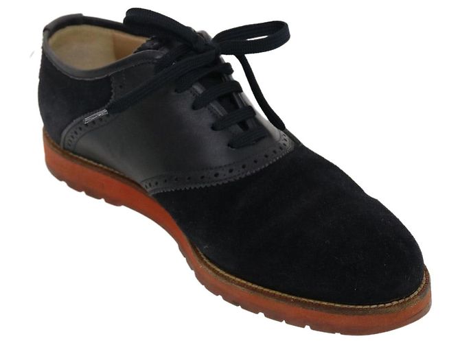 LOUIS VUITTON Schuhe Wildleder 6M Schwarz LV Auth 39347 - Ansicht 8