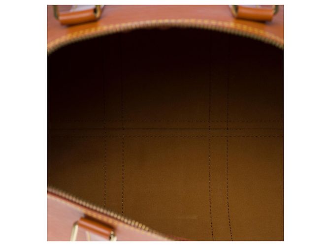 Borse LOUIS VUITTON Keepall in Pelle Cammello - 101175 - vista 7