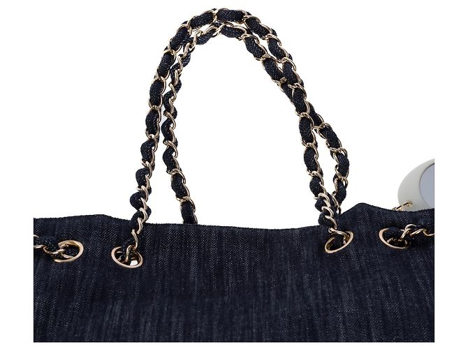 Borsa CHANEL Cambon in Denim Blu Marino - 101139 Blu navy - vista 6