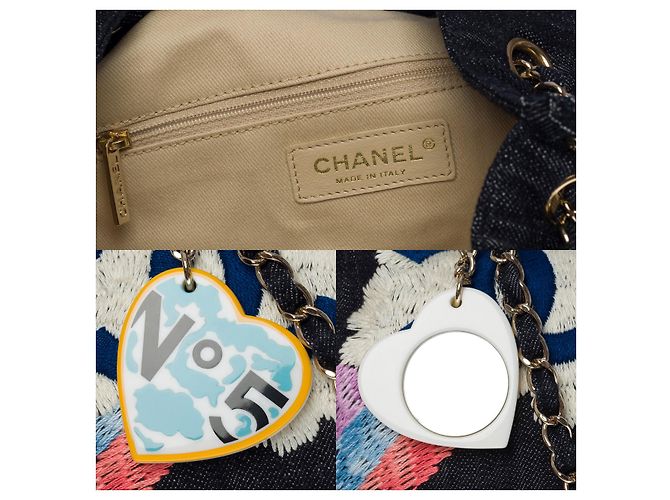 Borsa CHANEL Cambon in Denim Blu Marino - 101139 Blu navy - vista 9