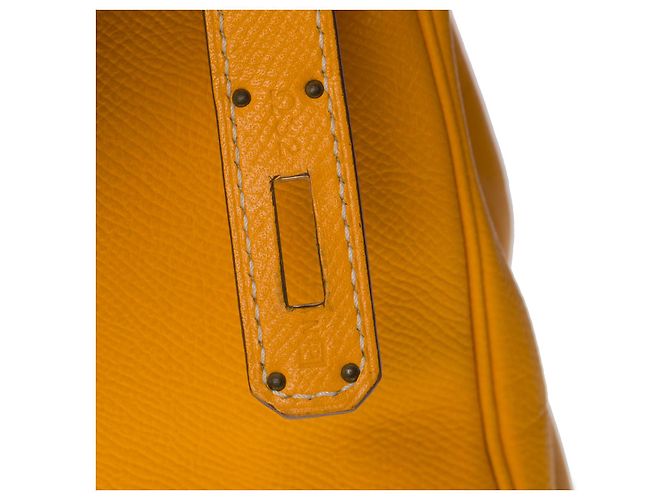 Hermès BORSA A MANO KELLY 32 tracolla tornita in pelle Epsom gialla -101156 Giallo - vista 6