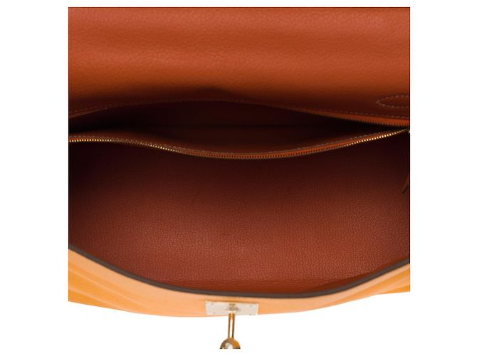 Hermès BORSA A MANO KELLY 32 tracolla tornita in pelle Epsom gialla -101156 Giallo - vista 7