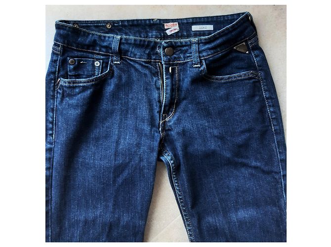 Autre Marque Jeans REPLAY IOKO blu navy cotone taglio dritto - vista 2