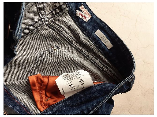 Autre Marque Jeans REPLAY IOKO blu navy cotone taglio dritto - vista 3