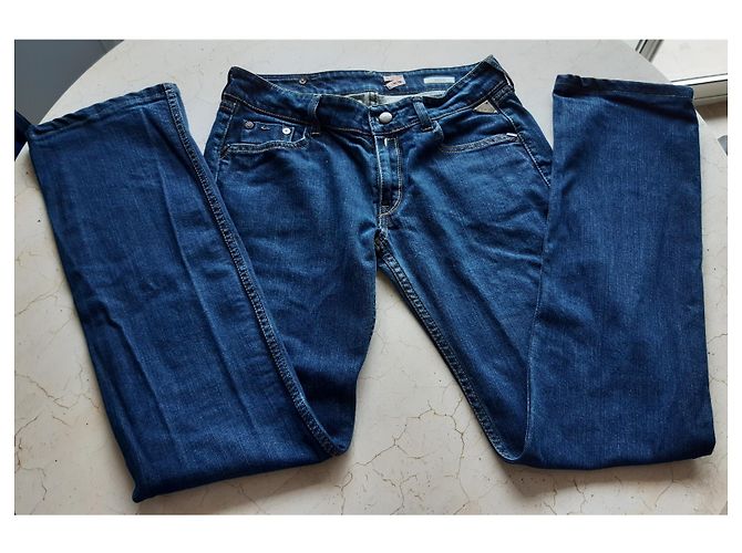 Autre Marque Jeans REPLAY IOKO blu navy cotone taglio dritto - vista 6