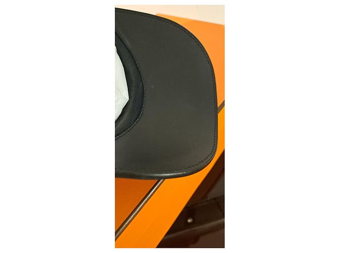 Hermès Sèvres Leather Visor Cap Navy blue - view 7