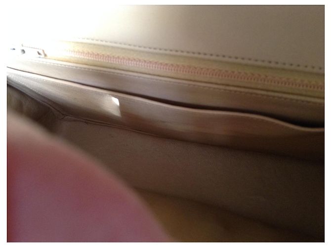 Borsa Chanel Timeless in pelle di agnello beige - vista 5