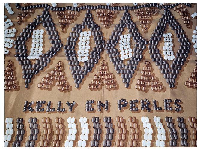 Kelly bufanda gigante de hermès 140 perlas Castaño - vista 3