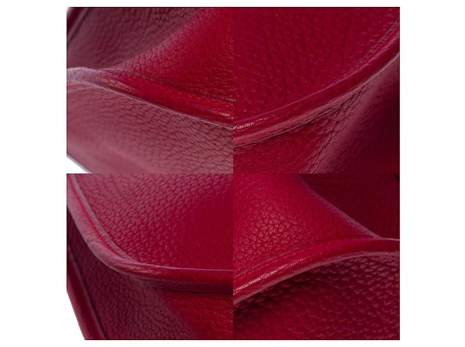 Hermès Evelyne shoulder bag 33 in togo red-101161 - view 12