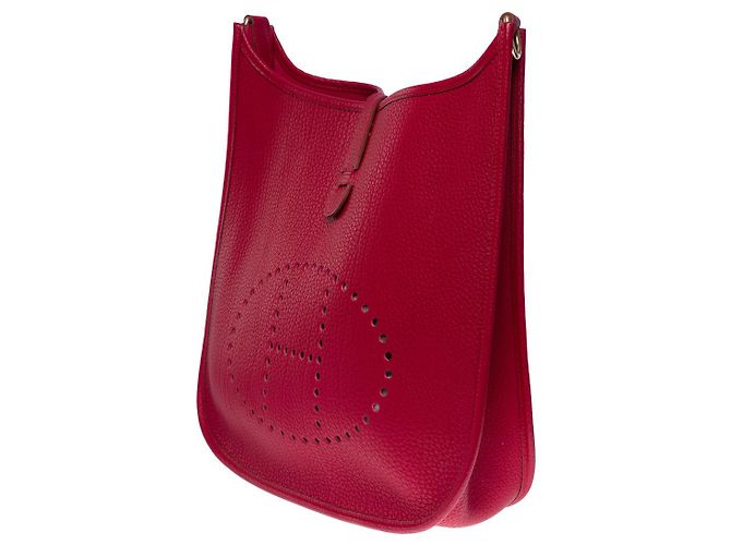 Hermès Evelyne shoulder bag 33 in togo red-101161 - view 5