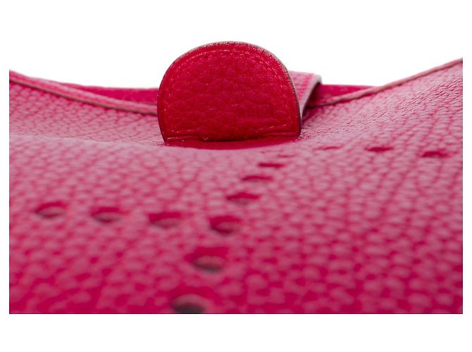 Hermès Evelyne shoulder bag 33 in togo red-101161 - view 8