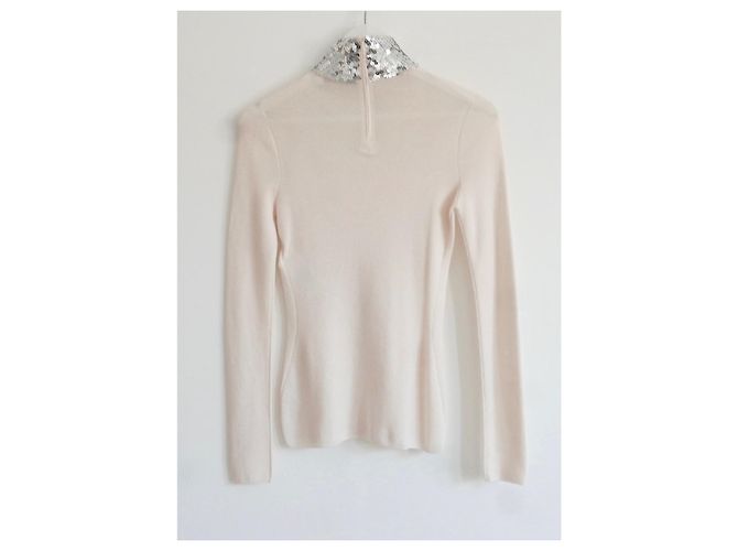 Dior sequin embellished high neck sweater  Cream - view 3