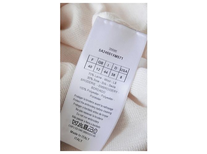 Dior sequin embellished high neck sweater  Cream - view 6