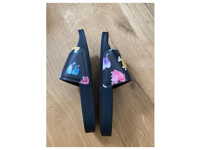 MSGM black rubber sandals - view 3