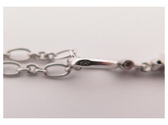 COLLANA PENDENTE STONE PARIS DEEVA IN ORO BIANCO 18K & DIAMANTI 0.32CT DURANTE Argento - vista 4