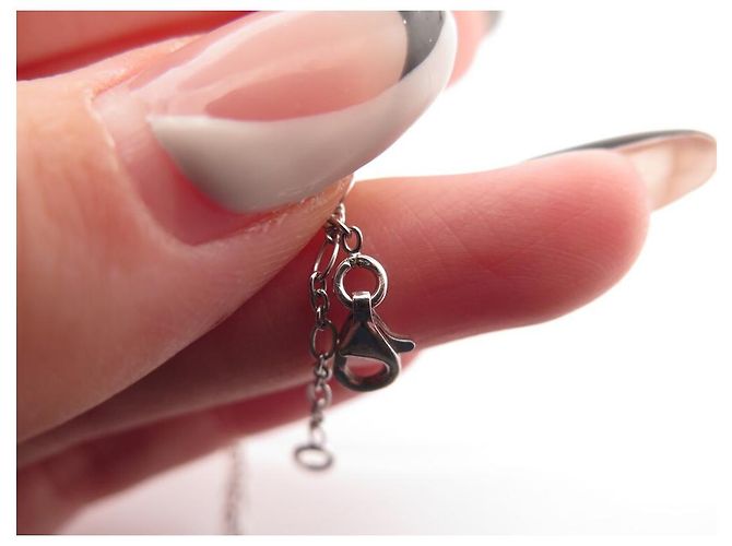 COLLANA PENDENTE STONE PARIS DEEVA IN ORO BIANCO 18K & DIAMANTI 0.32CT DURANTE Argento - vista 5