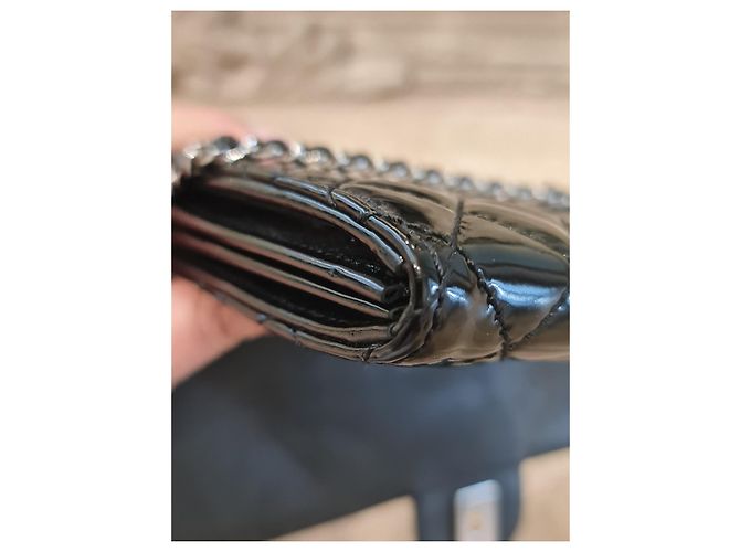 2.55 Borsa Chanel Timeless in vernice nera Nero - vista 5
