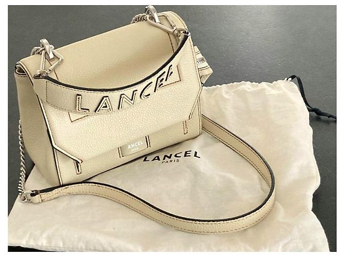 Lancel Ninon Borsa a mano in pelle beige - vista 5