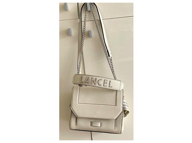 Lancel Ninon Borsa a mano in pelle beige - vista 6