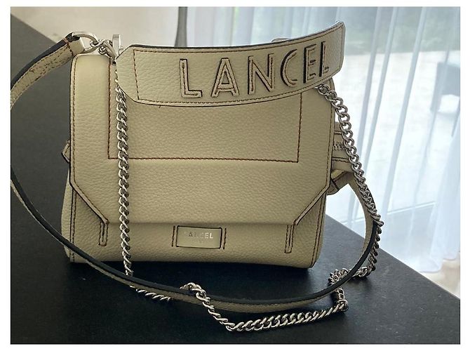 Lancel Ninon Borsa a mano in pelle beige - vista 7
