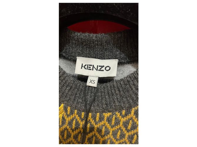 Robe pull Kenzo en laine multicolore - vue 4