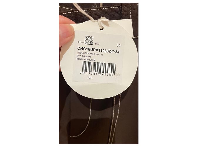 Calça cropped Chloé marrom lã - vista 4