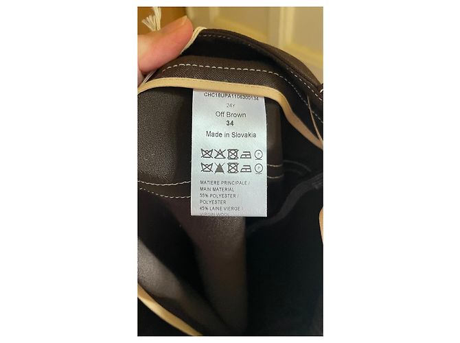 Calça cropped Chloé marrom lã - vista 6