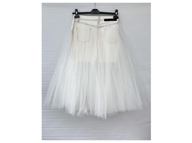 Falda Unravel Project Blanca de Algodón Blanco - vista 2