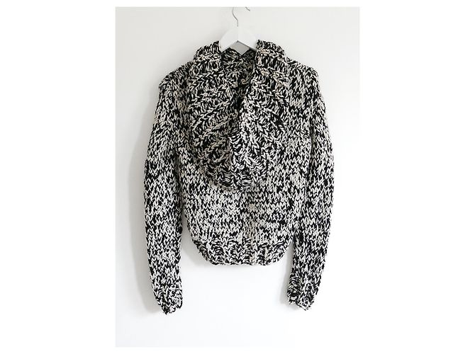 Céline Jersey de cachemir con capucha Celine x Michael Kors Negro Blanco - vista 4