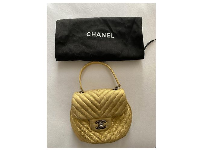 Borsa CHANEL a forma di borsa dorata D'oro - vista 12