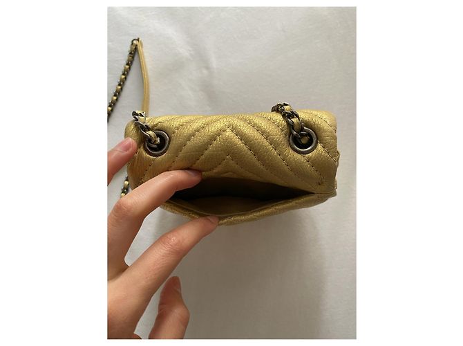 Borsa CHANEL a forma di borsa dorata D'oro - vista 14