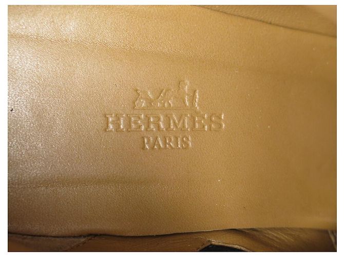 Hermès ZAPATOS BOTAS HERMES PLAYER 40.5 BOTAS KELLY HEBILLA TERCIOPELO CABRA Negro - vista 6